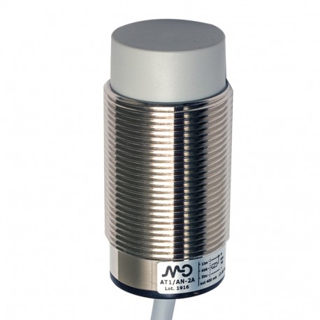 AT1/AP-4A MICRO DETECTORS Induktiver Sensor M30 unabgeschirmt NO/PNP Kabel 2m axial
