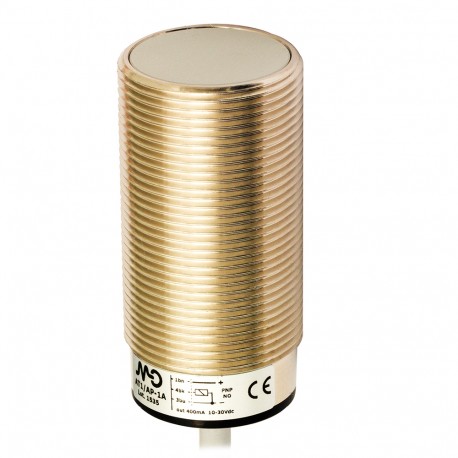 AT1/CN-1A MICRO DETECTORS Sensor indutivo M30 blindado NC/NPN cabo de 2m axial