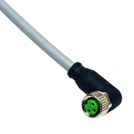 CD08/0A-100C1US MICRO DETECTORS Conector Hembra M8 de 90° 3 polos cable PVC de 10 m CSA