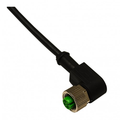 CD12M/0B-200C1 MICRO DETECTORS Conector Fêmea M12 90° 4 pólos, cabo de PVC 20m