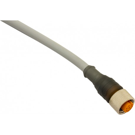 CD12M/0X-100A5 MICRO DETECTORS Connector Female M12 Axial 8 poles cable PUR 10m