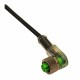CD12M/PA-020C1 MICRO DETECTORS Гнездовой разъем М12 90° С/Сид ФНП Ч0 3 полюса кабель ПВХ 2м