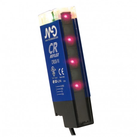 CR0/BN-1V MICRO DETECTORS Retroreflecive Polarizada sensor de Área h 69m, distância de detecção 4,5 m NPN NO..