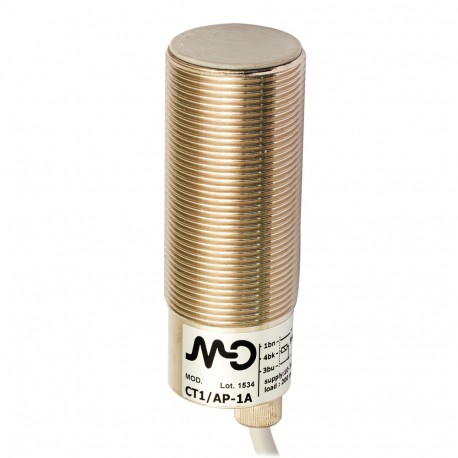 CT1/CP-1A MICRO DETECTORS Sensor capacitivo M30 blindado NC/PNP cabo 2m axial