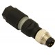 CV08/0A-00A MICRO DETECTORS Conector macho M8 de 3 polos Axial, tornillo de conexión