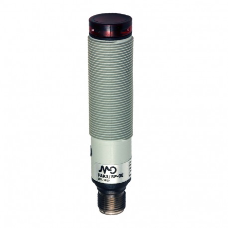 FAI4/BP-0E MICRO DETECTORS Photoelectric sensor Axial diffuse 200 mm, with adjustment, PNP NO+NC plastic plu..