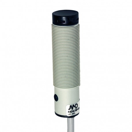 FAI7/BP-0A84 MICRO DETECTORS Photoelectric sensor Axial diffuse 400 mm, adjustment PNP NO+NC plastic cable 3..