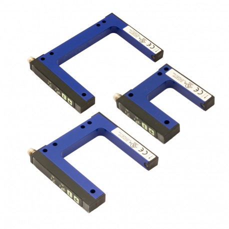 FC6I/0B-0804-1F MICRO DETECTORS Slot 80mm width 42mm depth, with adjustment, Infrared PNP/NPN M8