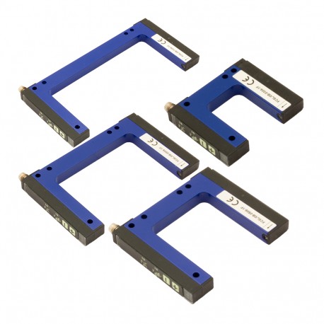 FC6L/0B-M206-1F MICRO DETECTORS Fourche 2mm large, avec ajustement, Laser PNP/NPN M8