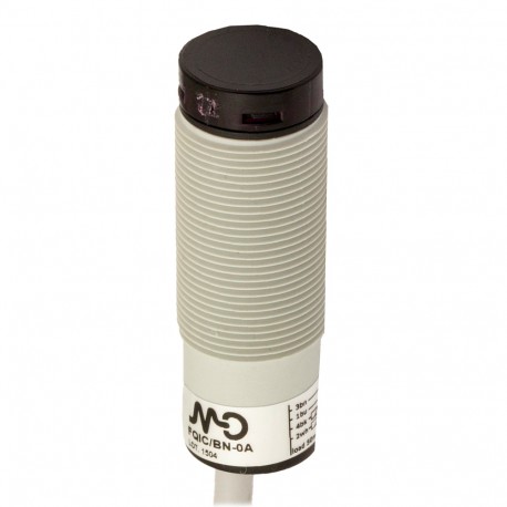 FQI8/BN-0A MICRO DETECTORS Sensor fotoeléctrico Axial difuso 1000 mm reg. NPN NO +NC cable de plástico 2m ax..
