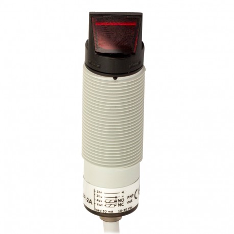 FQIC/BN-2A MICRO DETECTORS Photoelectric sensor 90° Retroreflective 4 m NPN NO +NC plastic cable 2m axial