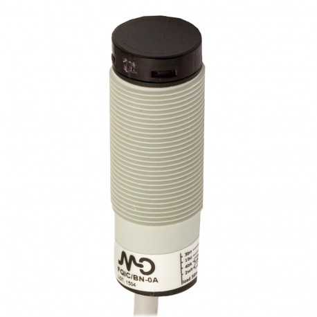 FQR2/BN-0A MICRO DETECTORS Photoelectric sensor Axial diffuse 100 mm NPN NO +NC plastic cable 2m axial