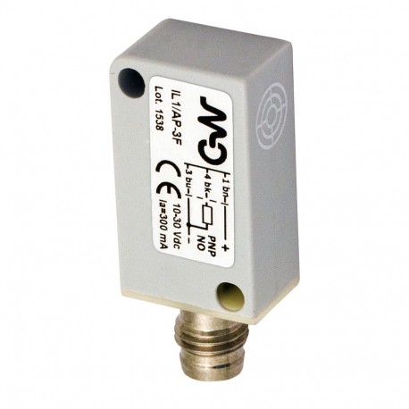 IL1/CP-4F MICRO DETECTORS Inductive sensor unshielded PNP NC plug M8