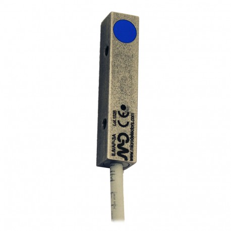 IL8/CN-3A MICRO DETECTORS Inductive sensor 8x8, top detection, Sensing distance 2mm, NPN-NC, 2m axial PUR ca..