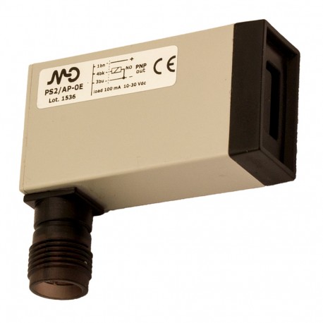 PS2/AN-0E MICRO DETECTORS Fotoelektrischer Sensor diffus 100 mm NO/NPN, Stecker M12