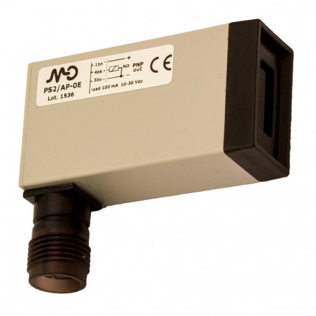 PS2/AP-0E MICRO DETECTORS Photoélectrique détecteur diffus 100 mm NO/PNP connecteur M12
