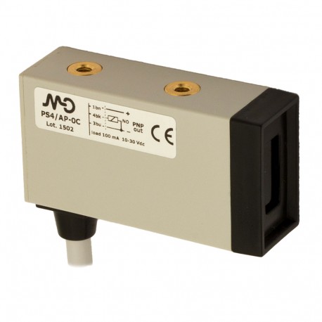 PS2/CP-0C MICRO DETECTORS Fotoelektrischer Sensor diffus 100 mm NC/PNP Kabel 2m 90°