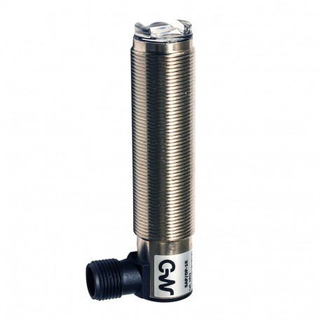 SAT/0P-1K MICRO DETECTORS Fotoelektrischer Sensor diffuse Fokalisierung PNP-Metallstecker M12 90°