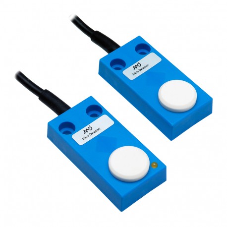 UHZ/CN-0A MICRO DETECTORS Ultrasonic sensor cubic E +R sensing distance 300 mm NPN NC cable 2m 90°