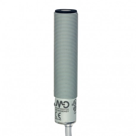 UK1A/GW-0ASY MICRO DETECTORS Ultrasonic sensor M18 PNP adjustable hysteresis/standard window/NO+NC 50-400 mm..