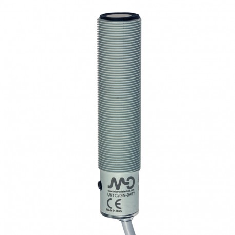 UK1C/G2-0ASY MICRO DETECTORS Sensor de ultrasonidos M18 analógica de 4-20 mA 100-900 mm cable 2m con botón d..