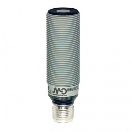 UK6A/HP-0EUL MICRO DETECTORS Sensor de ultrasonidos M18 PNP NO/NC 40-300 mm conector M12, con teach-in cable..