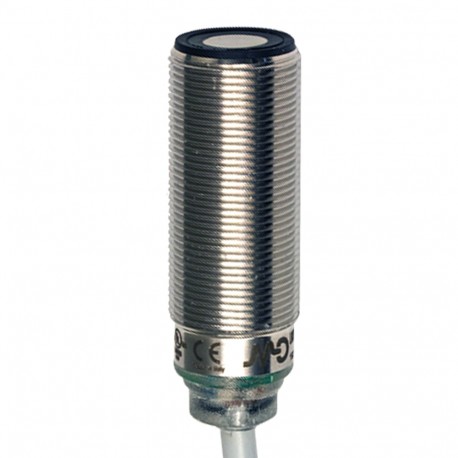 UK6C/H2-1AUL MICRO DETECTORS Sensor de ultra-som M18 analógica de 4-20 mA 80-800 mm cabo de 2m, com teach-in..