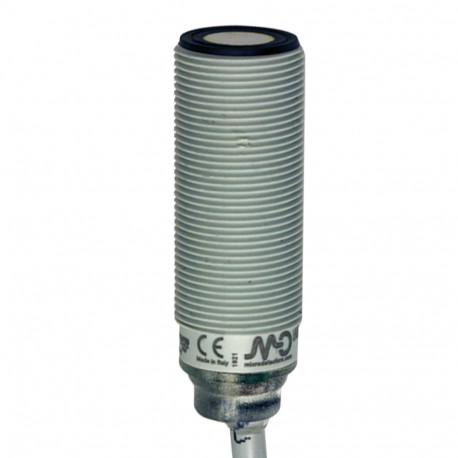 UK6D/H1-0AUL MICRO DETECTORS Capteur à ultrasons M18 analogique 0-10 V 80-1200 mm câble 2m, avec teach-in câ..