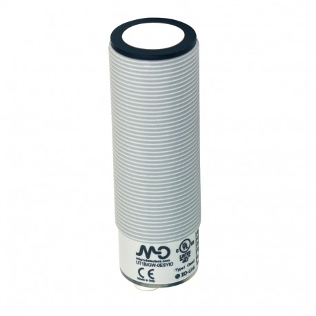 UT1B/EW-0EUL MICRO DETECTORS Ultrasonic sensor M30 PNP adjustable hysteresis + standard window 250-3500 mm p..