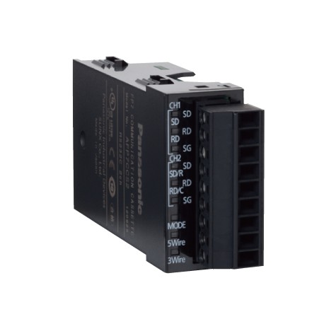 AFP7CCS2 PANASONIC FP7 Serial COM cassette with 2 x RS232 (3 pin) or 1 x RS232 (5 pin), screw terminal