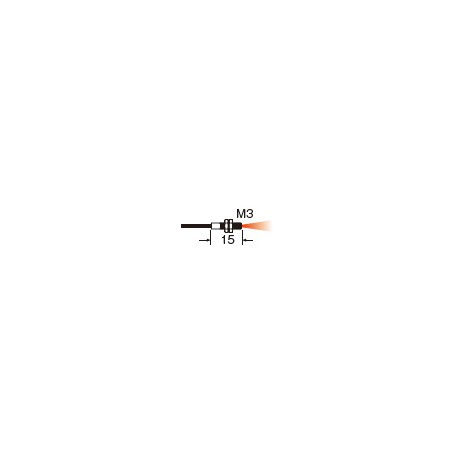 UFD34G FD-34G PANASONIC Fiber, reflective, M3x15mm, with lens 14°, Bending radius R2mm, IP40, 2m cable