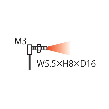 FD-R32EG PANASONIC Fiber, Reflective-Typ, Objektiv montierbar, M3, beam diam. 0,25 mm, 0,5 m, IP40