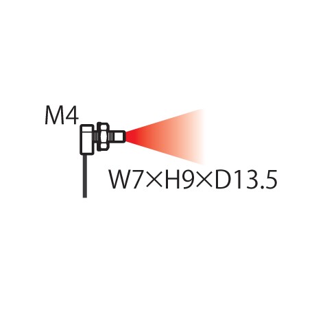 UFDR41 FD-R41 PANASONIC Fibra óptica reflex. directa, cabeza rectangular, proyección a 90°, M4, modelo "Toug..