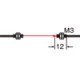 UFT32 FT-32 PANASONIC Fiber, thru-beam, M3x12mm, with lens 10°, long sensing range 3000mm, Bending radius R2..