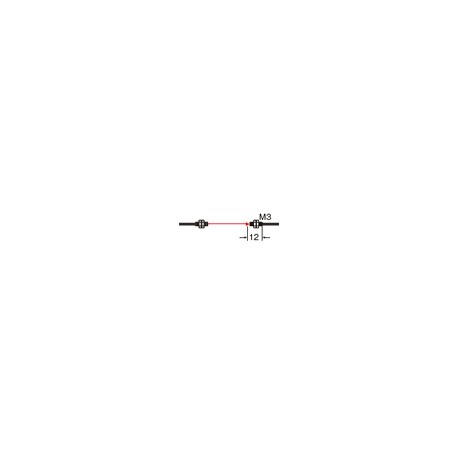 UFT32 FT-32 PANASONIC Fiber, thru-beam, M3x12mm, with lens 10°, long sensing range 3000mm, Bending radius R2..