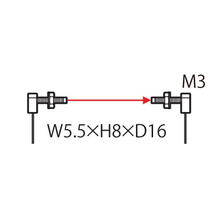 UFTR31 FT-R31 PANASONIC Fiber, Thru-beam type, M3, beam diam. 0.5 mm, 2m, IP67