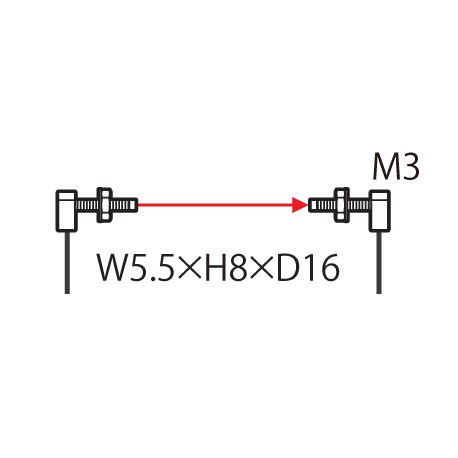 FT-R31 PANASONIC Fibre, Thru-beam type, M3, largeur diam. 0,5 mm, 2 m, IP67