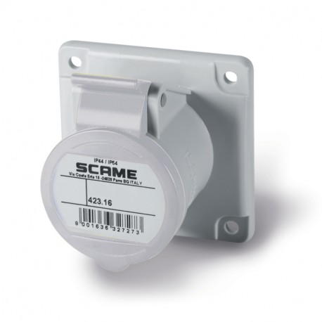 423.16633 SCAME TOMADA EMB. 2P+T IP44/IP54 16A 12h
