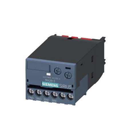 3RA2813-1FW10 SIEMENS Solid-state time-delayed auxiliary switch ON delay Relay 1 NC + 1 NO 24...240 V AC/DC ..