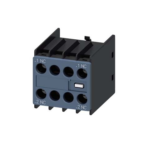 3RH2911-1NF02 SIEMENS auxiliary switch, solid-state compatible, on the front, 2 NC, .1/.2, --/--, --/--, .1/..