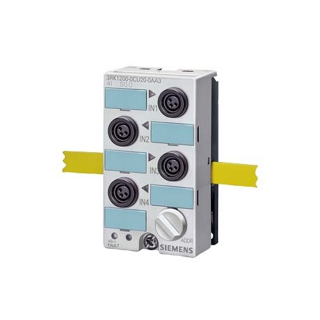 3RK1200-0CU20-0AA3 SIEMENS AS-INTERFACE COMPACT MOD. K45, IP67, DIGITAL, 4 ENTREES 4 X 1 ENTREE, 200mA MAX...