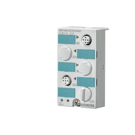 3RK1400-0GQ20-0AA3 SIEMENS Módulo compacto AS-i K45 digital 2 x (1DI/1DQ), IP67 2 x 1 entrada/1 salida 2 x c..