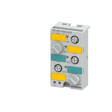3RK1405-1BQ20-0AA3 SIEMENS ASIsafe compact module K45F digital safety, 2 F-DI/2 DQ, IP67 2 x input for mecha..
