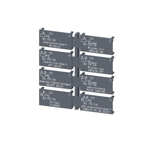 3RP2901-0A SIEMENS Set of labels for multifunction device, 1 CO Set of labels (1 unit) with 8 functions