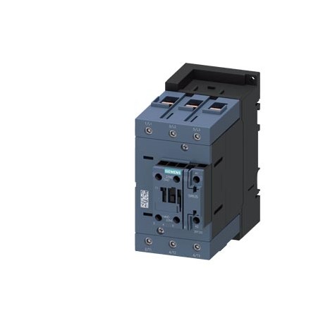 3RT2045-1AV60 SIEMENS power contactor, AC-3 80 A, 37 kW / 400 V 1 NO + 1 NC, 480 V AC/60 Hz 3-pole, 3 NO, Si..