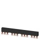 3RV1915-2CB SIEMENS 3-phase busbars Modular spacing 55 mm for 4 switches and accessories Fork shape connecti..