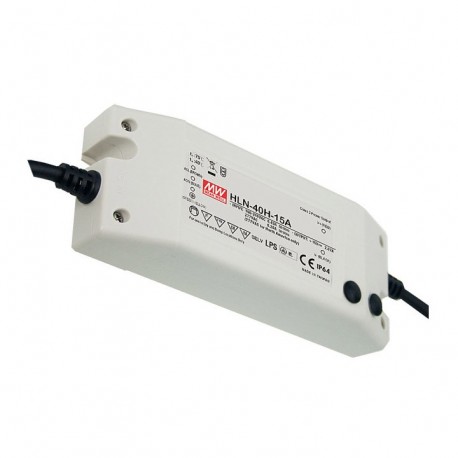 HLN-40H-12A MEANWELL LED-Driver AC/DC Einzelausgang mixed-mode (CV+CC), Ausgang 12VDC / 3,33, IP64, Ausgangs..