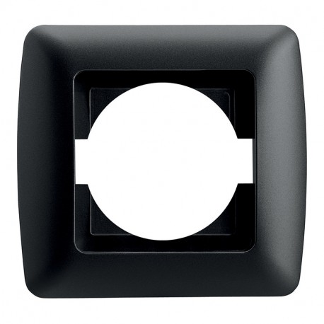 133.0191.B SCAME PLACCA PRE FORATA 1 MODULO BLACK