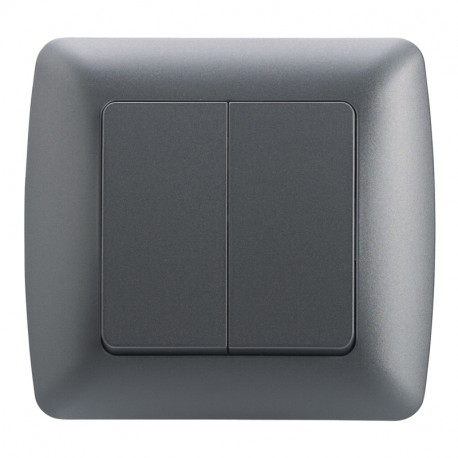 133.1111.S SCAME 2 X INTERRUTTORE SILVER SMONTATO