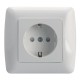 133.2101P SCAME 1XSCHUKO SHUTTERED WHITE COMPLETO